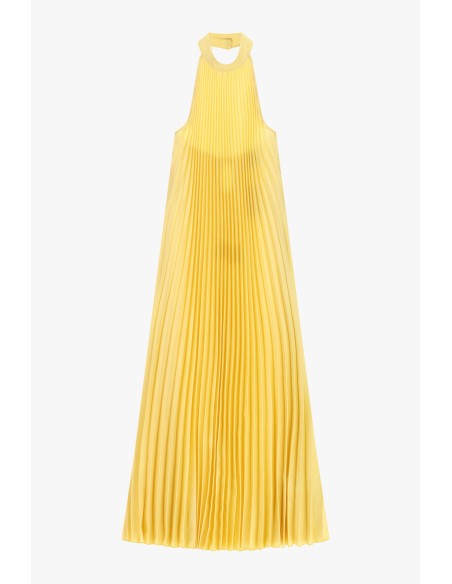 Robe longue plissée avec col américain Dixie