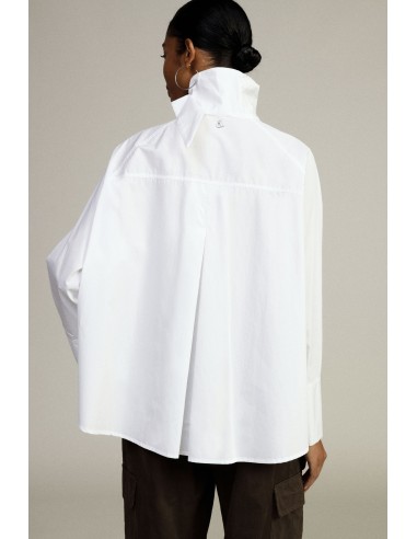 Chemise large à col haut asymétrique et poche Dixie