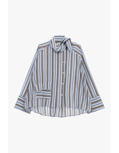 Chemise rayée à col classique et poche Dixie