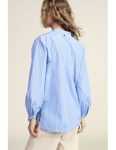 Dixie-shirt met lange mouwen en opstaande kraag
