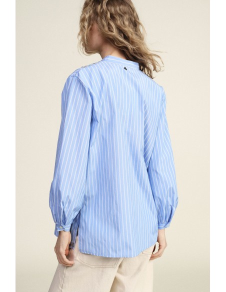 Dixie Long-Sleeve Shirt With Mandarin Collar