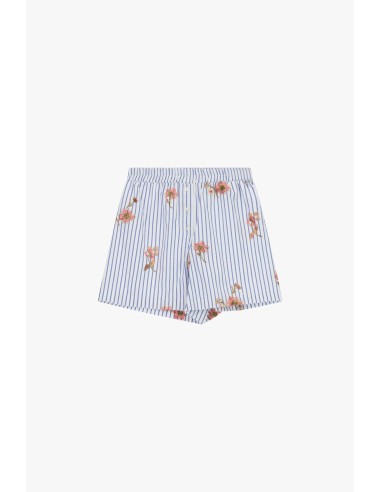 Regular-fit shorts met streepjes en bloemenprint van Dixie