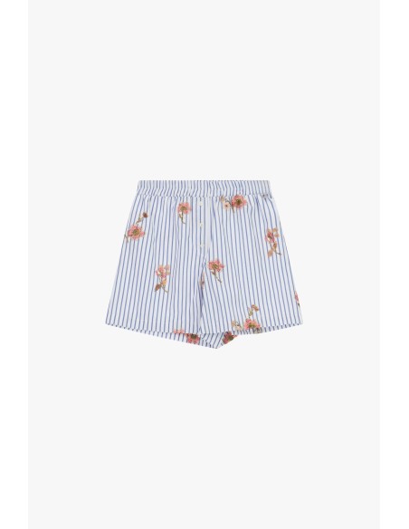 Regular-fit shorts met streepjes en bloemenprint van Dixie