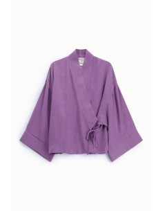 Blazer kimono à coupe ample avec ceinture latérale Dixie 2