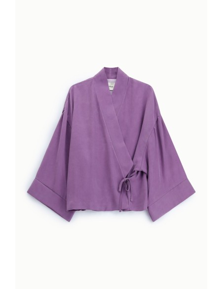 Blazer kimono à coupe ample avec ceinture latérale Dixie
