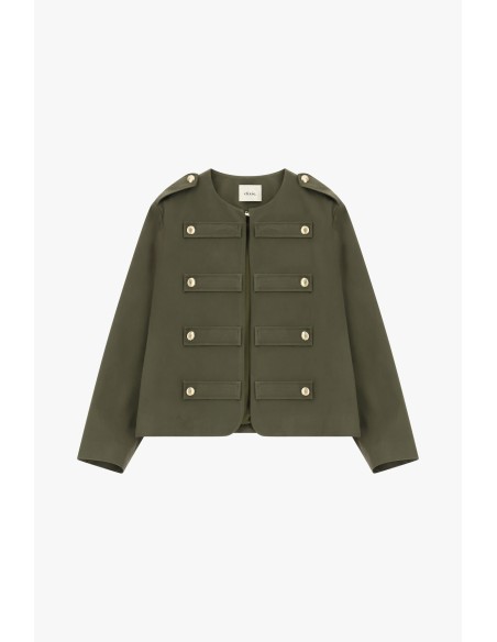 Veste-chemise courte avec poches et brandebourgs Dixie