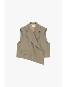 Kort getailleerd gilet met asymmetrische sluiting 2