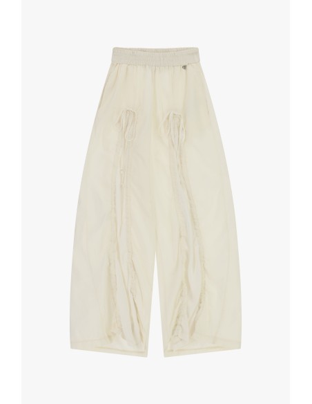 Pantalon palazzo à taille élastiquée et détails avec cordon de serrage Dixie