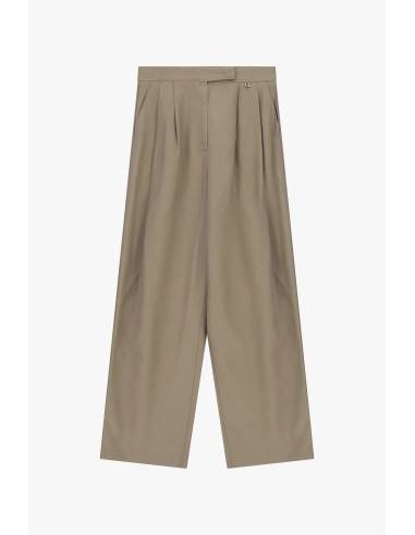 Pantalon palazzo taille haute avec pinces devant Dixie