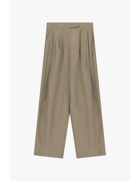 Dixie Palazzo-broek met hoge taille en plooien aan de voorkant