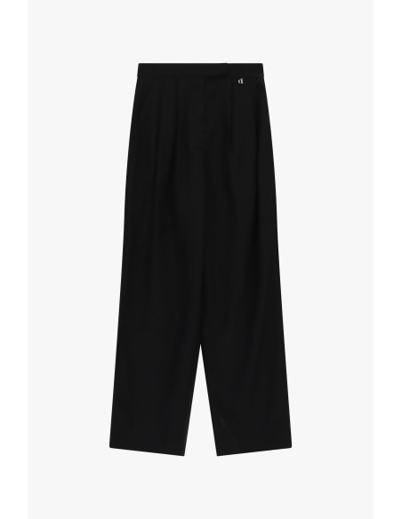 Dixie Palazzo-broek met hoge taille en plooien aan de voorkant