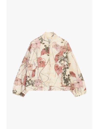 Bomber à imprimé floral avec fermeture à nœud Dixie