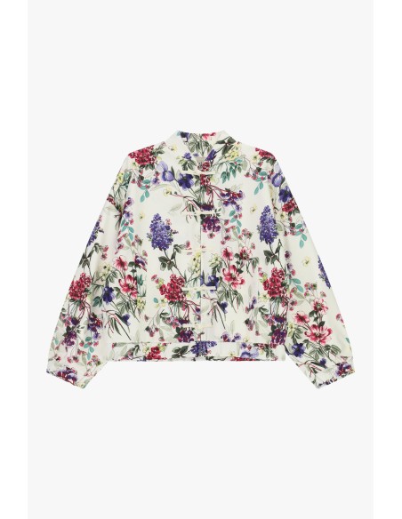 Dixie overhemdjas met bloemenprint en zakken