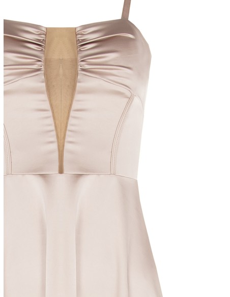 Robe longue bustier évasée en satin Rinascimento