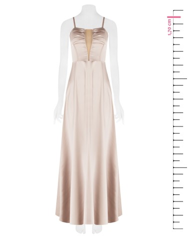 Robe longue bustier évasée en satin Rinascimento