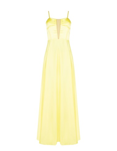 Robe longue bustier évasée en satin Rinascimento