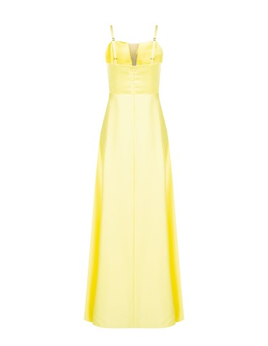 Robe longue bustier évasée en satin Rinascimento