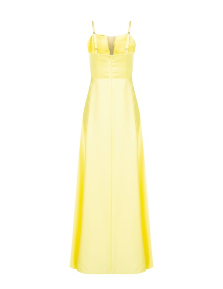 Robe longue bustier évasée en satin Rinascimento