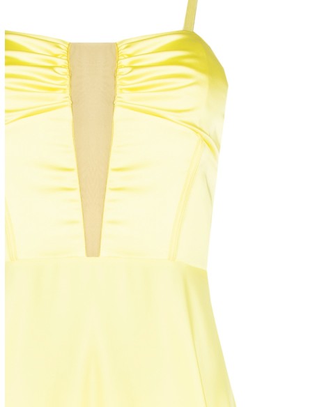 Robe longue bustier évasée en satin Rinascimento