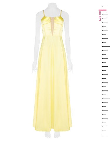 Robe longue bustier évasée en satin Rinascimento