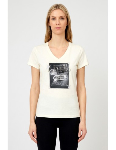 Liu Jo - T-shirt imprimé et orné de strass