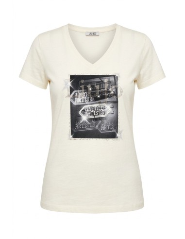 Liu Jo - T-shirt imprimé et orné de strass