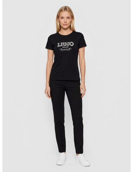T-Shirt Liu Jo avec logo et pierres précieuses