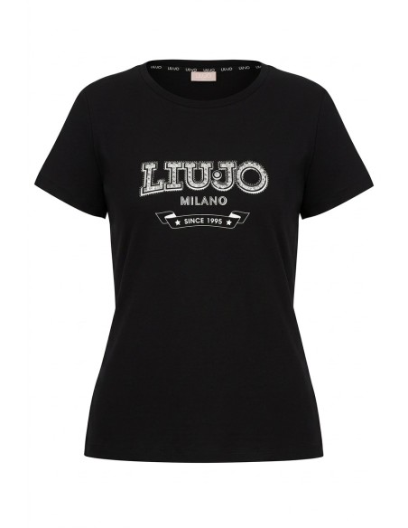 T-Shirt Liu Jo avec logo et pierres précieuses