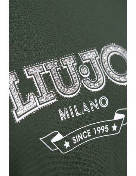 T-Shirt Liu Jo avec logo et pierres précieuses