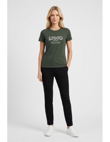 T-Shirt Liu Jo avec logo et pierres précieuses