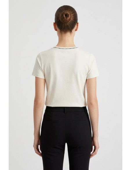 T-Shirt Liu Jo avec logo et pierres précieuses