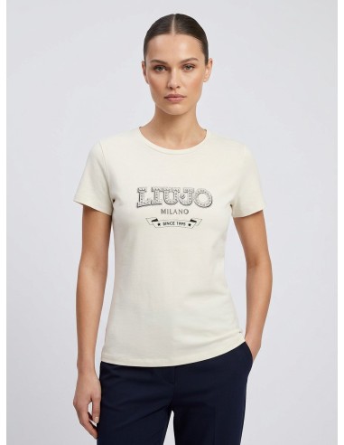 T-Shirt Liu Jo avec logo et pierres précieuses
