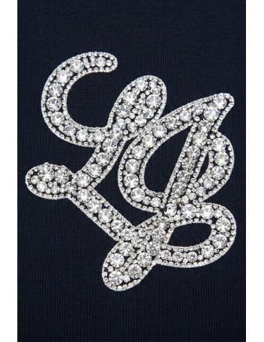 T-shirt met logoletters en edelstenen van Liu Jo
