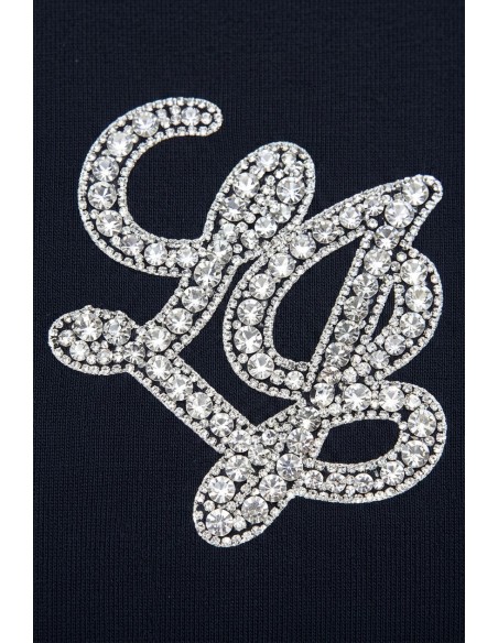 T-shirt met logoletters en edelstenen van Liu Jo
