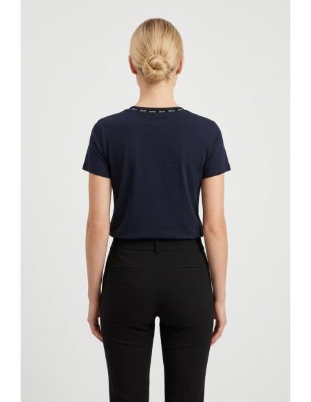 T-Shirt avec logo Liu Jo Lettres avec pierres précieuses