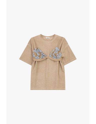T-shirt à manches courtes avec détails floraux appliqués Dixie