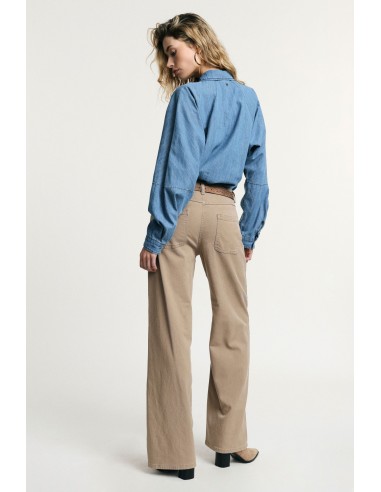 Pantalon large à cinq poches taille haute s'il vous plaît