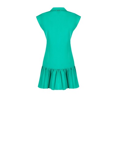 Robe courte et droite à volants en coton Rinascimento