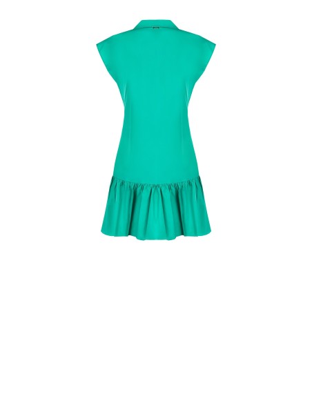Robe courte et droite à volants en coton Rinascimento