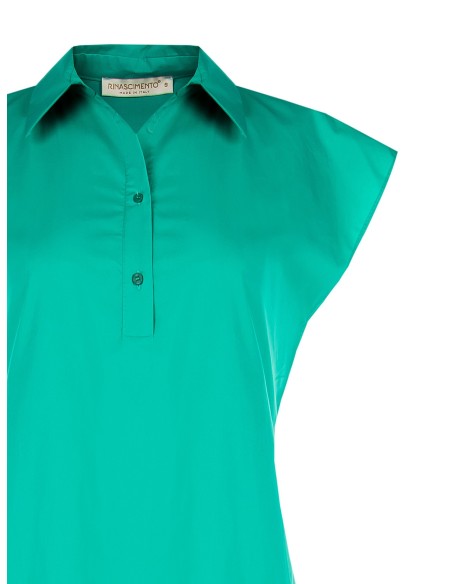 Robe courte et droite à volants en coton Rinascimento