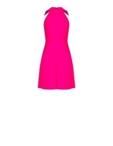 Robe courte en viscose mélangée légèrement froissée avec col en V croisé Rinascimento