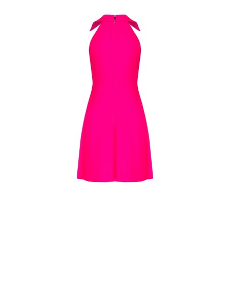 Robe courte en viscose mélangée légèrement froissée avec col en V croisé Rinascimento
