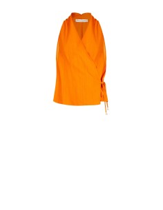 Top portefeuille en mélange de viscose à effet froissé Rinascimento