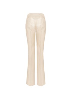 Pantalon droit en tissu technique rayé avec lurex effet pailleté Rinascimento 2