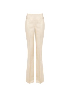 Rechte broek van technische gestreepte stof met lurex en glittereffect van Rinascimento