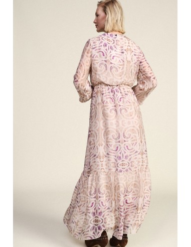 Robe longue à imprimé cachemire et décolleté en V Dixie