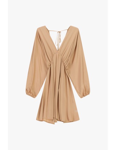 Robe courte à manches longues et encolure profonde Dixie