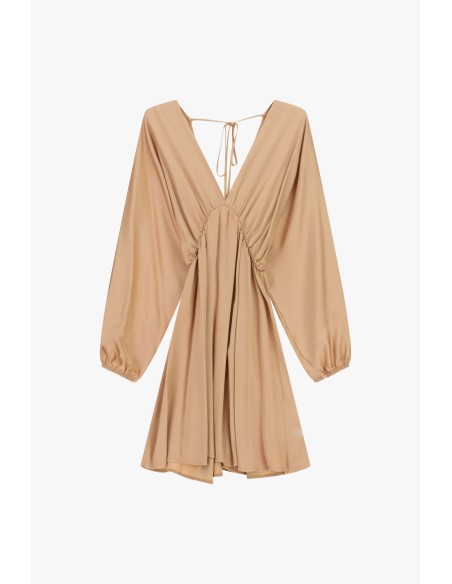 Robe courte à manches longues et encolure profonde Dixie