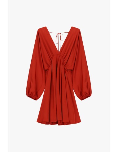 Robe courte à manches longues et encolure profonde Dixie