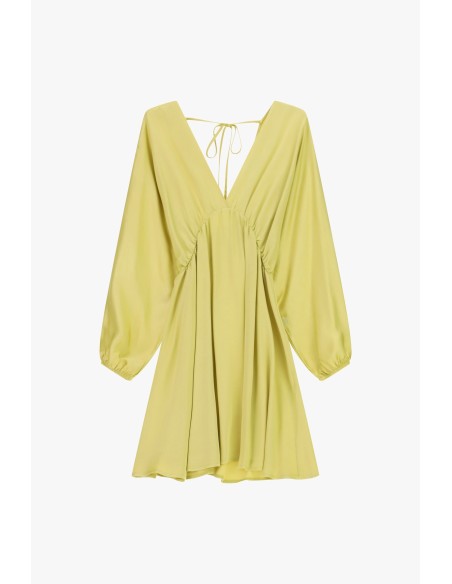 Robe courte à manches longues et encolure profonde Dixie